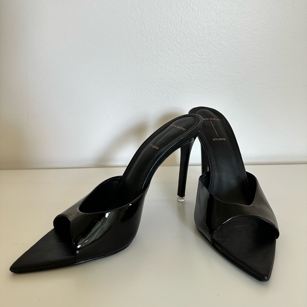 Black Suede Studio | Brea Mule Black Patent | 39.5 EU (Runs Small - see listing) - Picture 6 of 13